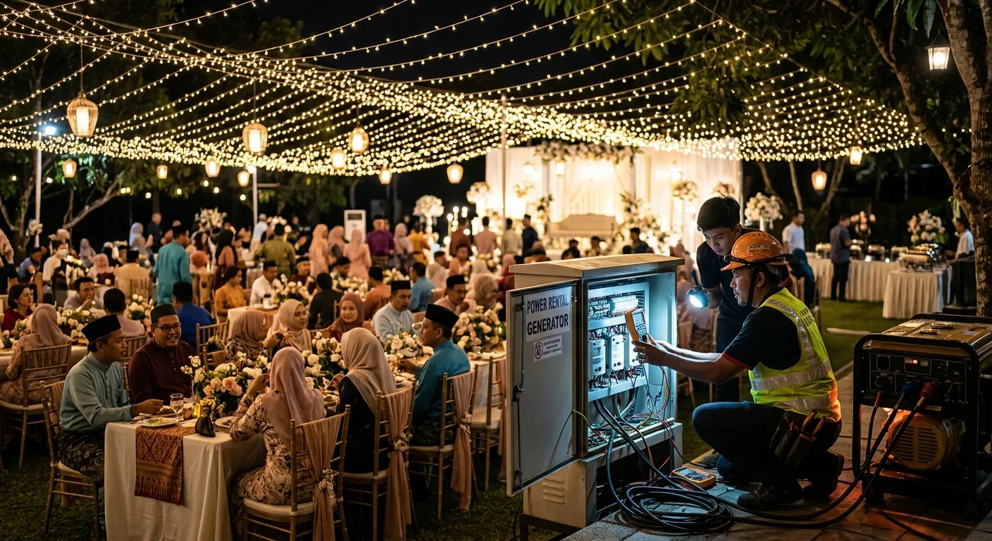 Genset untuk Event & Majlis — Majlis kahwin, konsert, pameran, sukan