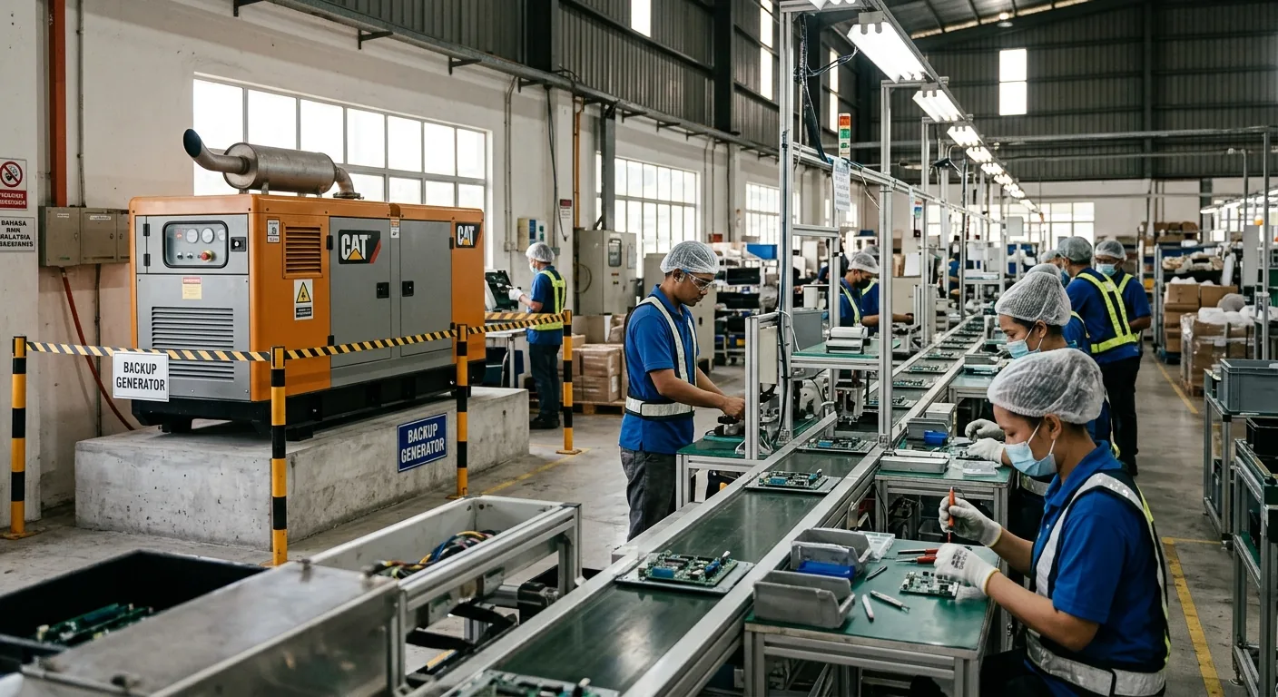Genset untuk Kilang & Pembuatan — Backup kuasa, shutdown maintenance